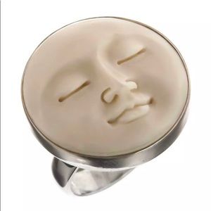 Carved Moon Face Ring - ISO